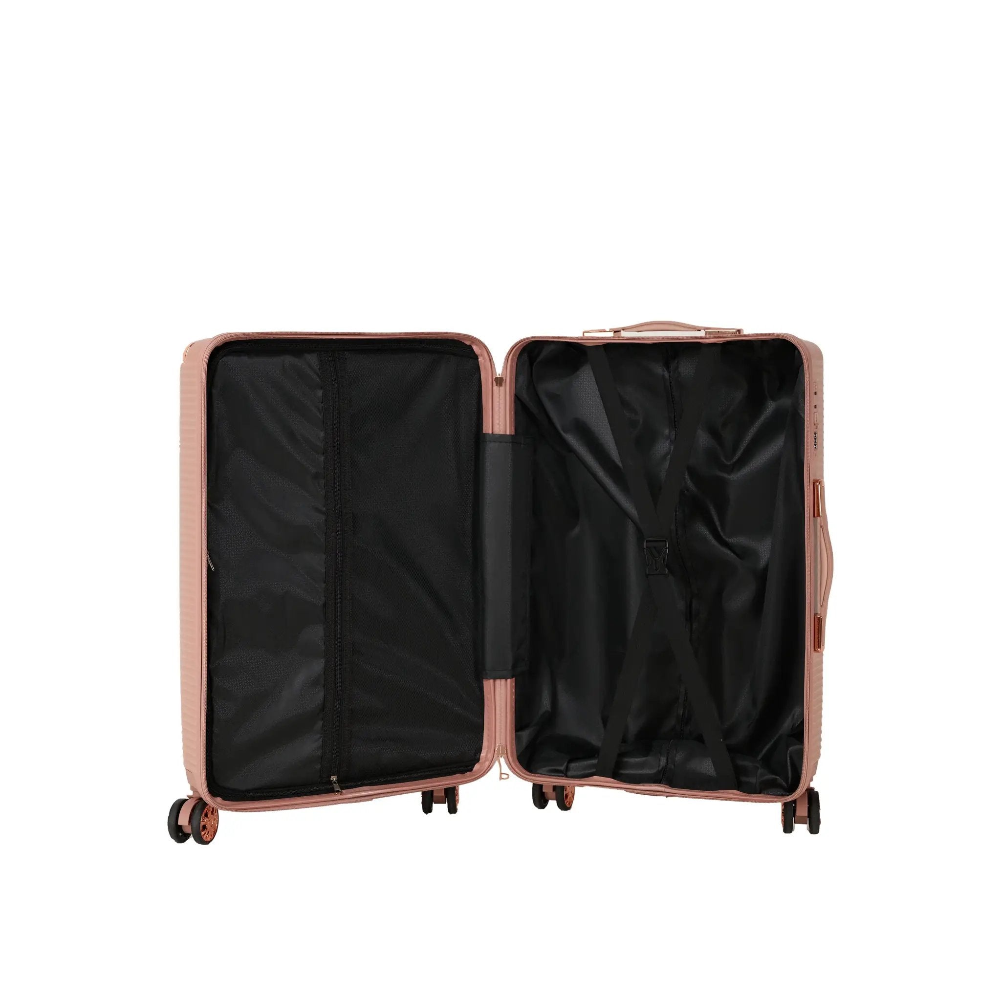4-Piece Hard ABS Luggage Set with 360° Dual Rotating Wheels by HouseOfZazla