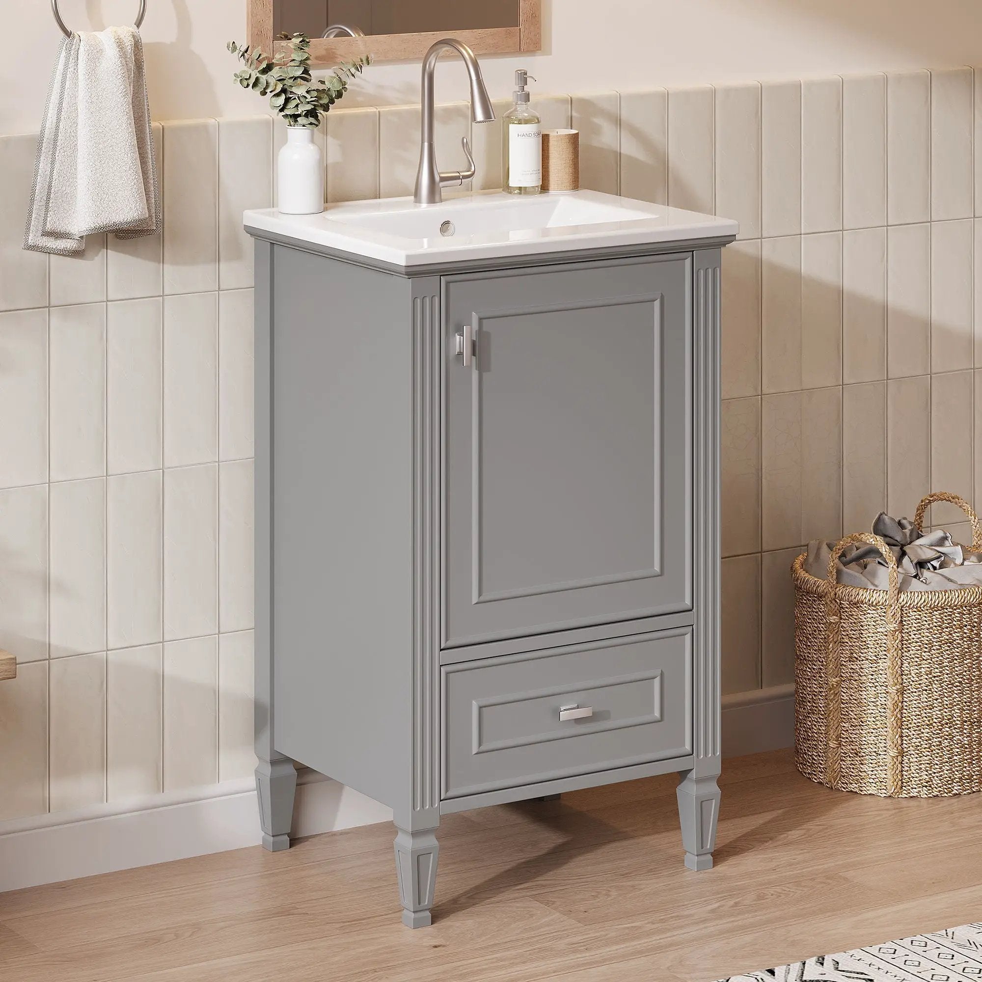 Retro Bathroom Vanity With Sink