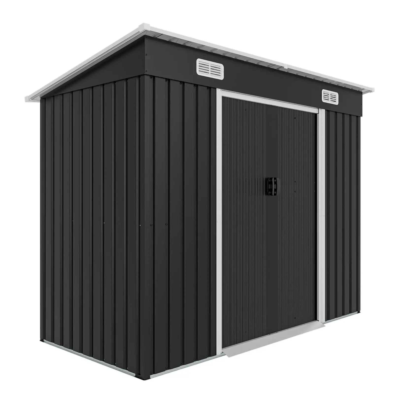 8x4ft Metal Shed with Sliding Door and Air Vents by HouseOfZazla