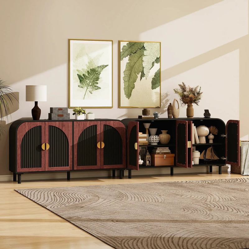 Vintage Arched Sideboard Cabinet with Mid-Century Vintage Style by HouseOfZazla
