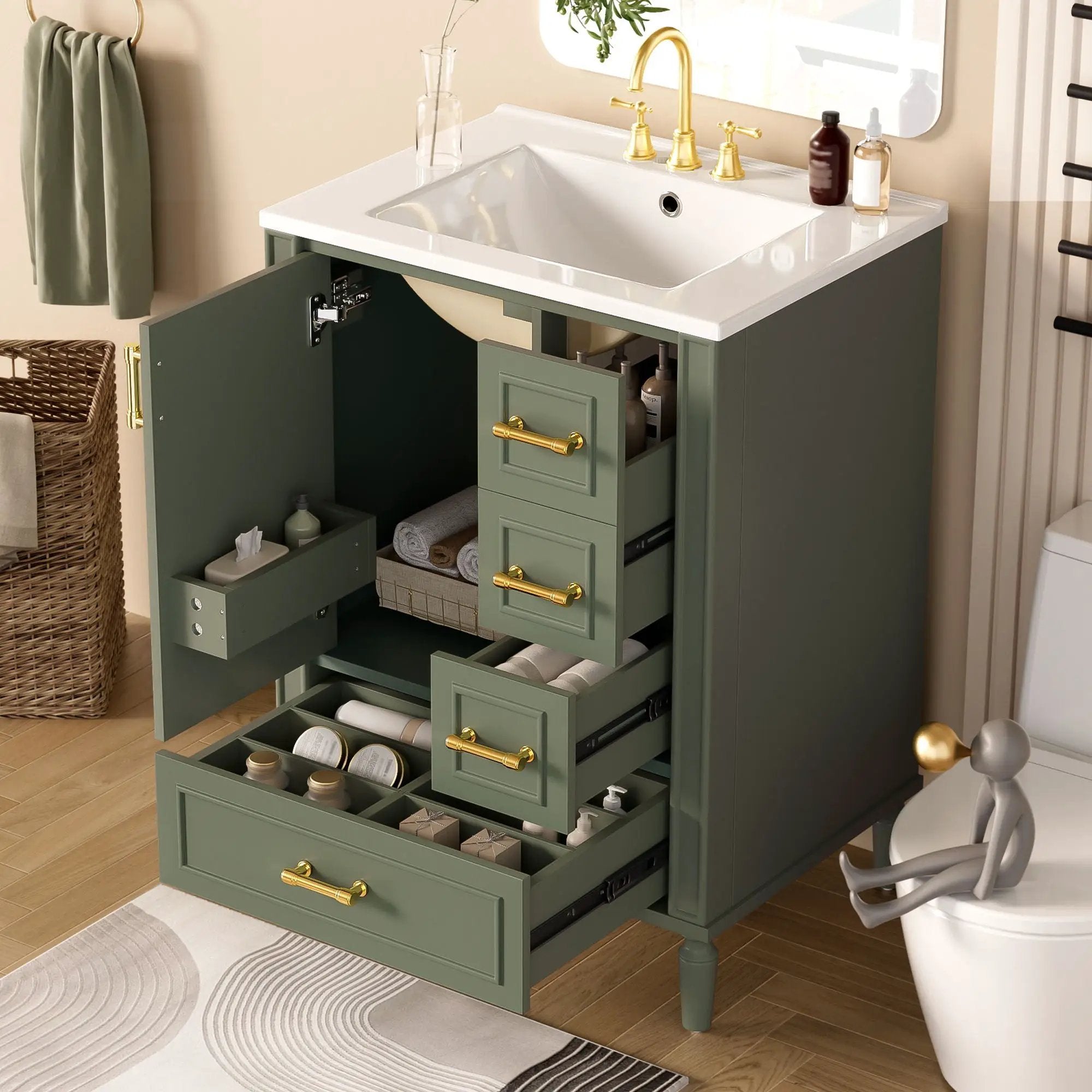 Traditional Bathroom Vanity Set With Soft Close Doors by Unique Piece Furniture
