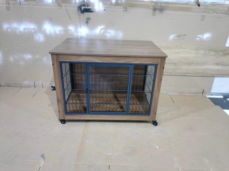 38.6" Dog Crate Furniture with Wheels for Small Dogs by HouseOfZazla