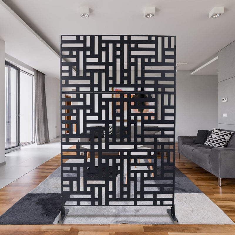 Decorative Freestanding Metal Privacy Screen For Indoor & Outdoor Use by HouseOfZazla