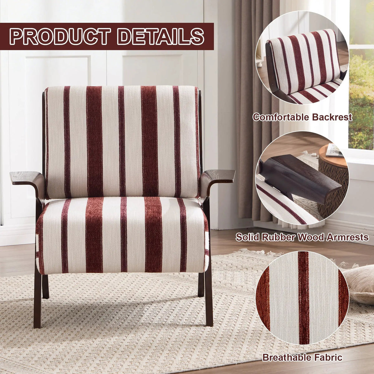 Modern Armchair with Widened Armrests by HouseOfZazla
