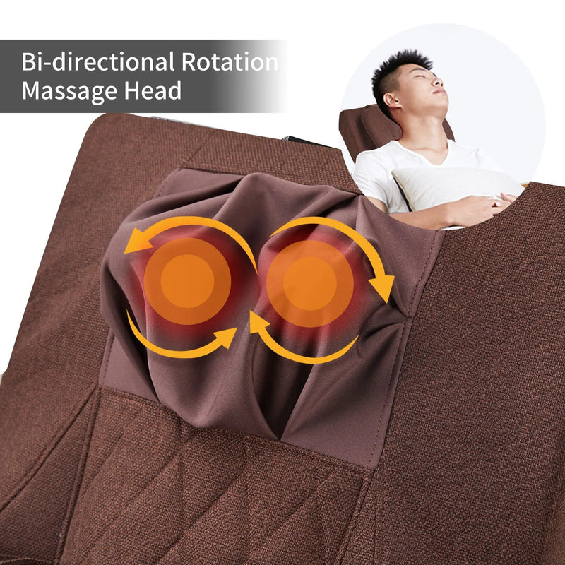 Full Massage Function Air Pressure Comfortable Relax Rocking Chair, Lounge Chair Relax Chair With Cushion - Brown by HouseOfZazla
