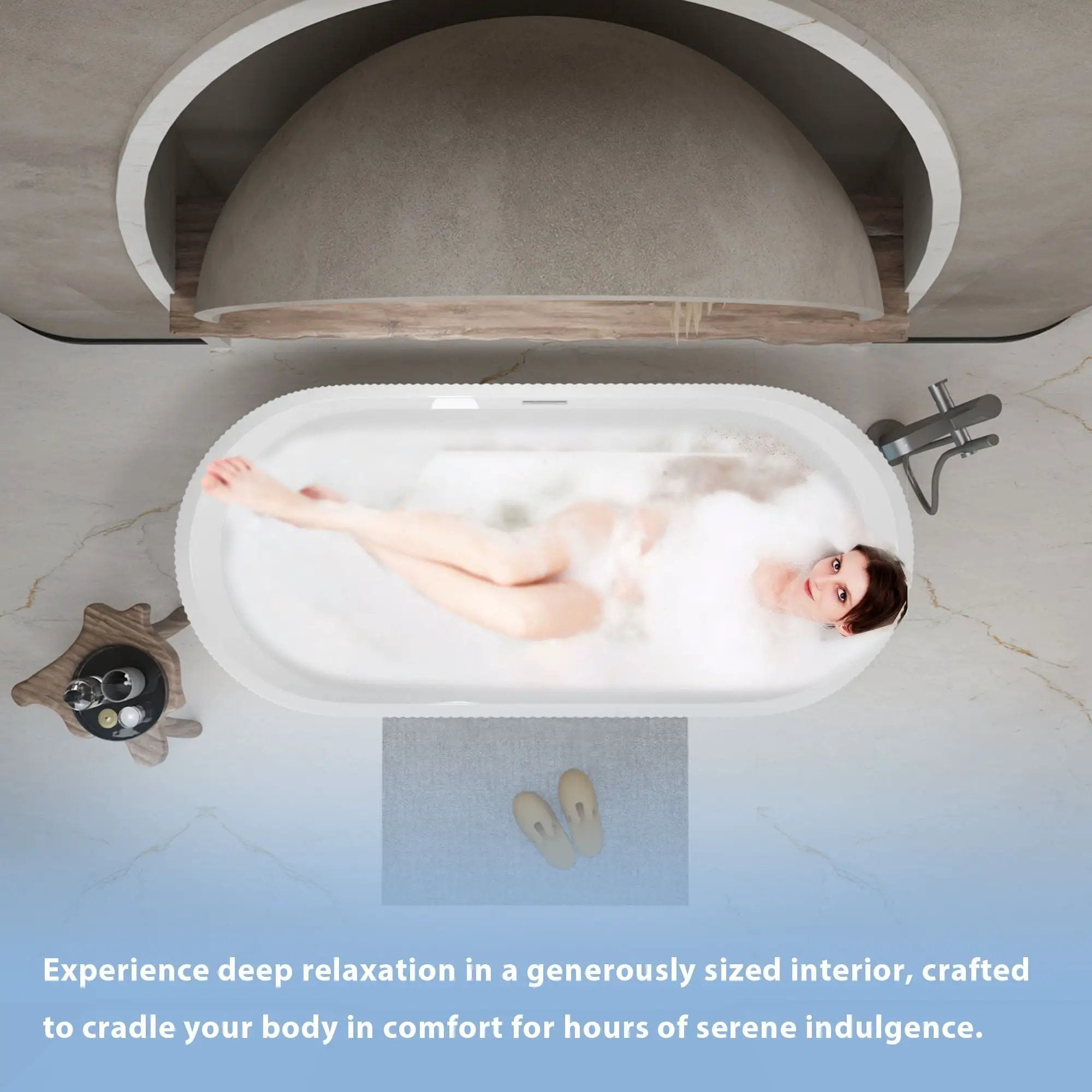 Linear Freestanding Soaker Tub