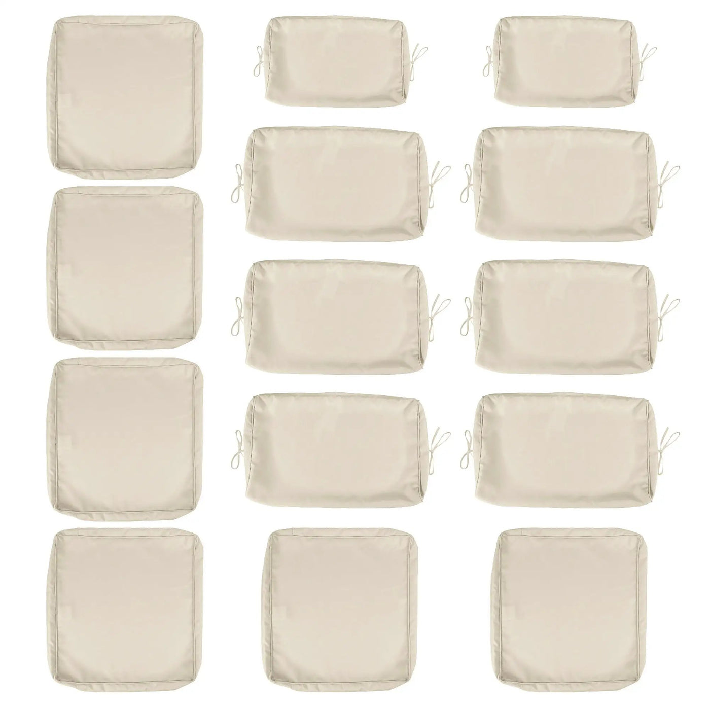 Cushion Covers For 7 Piece Wicker Sectional Sofa, 14 Pack Seat And Back Slipcovers With Zipper by HouseOfZazla