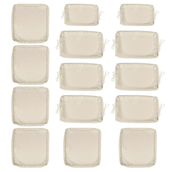 Cushion Covers For 7 Piece Wicker Sectional Sofa, 14 Pack Seat And Back Slipcovers With Zipper