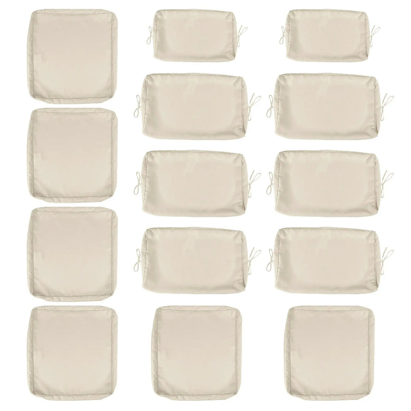 Cushion Covers For 7 Piece Wicker Sectional Sofa, 14 Pack Seat And Back Slipcovers With Zipper by HouseOfZazla