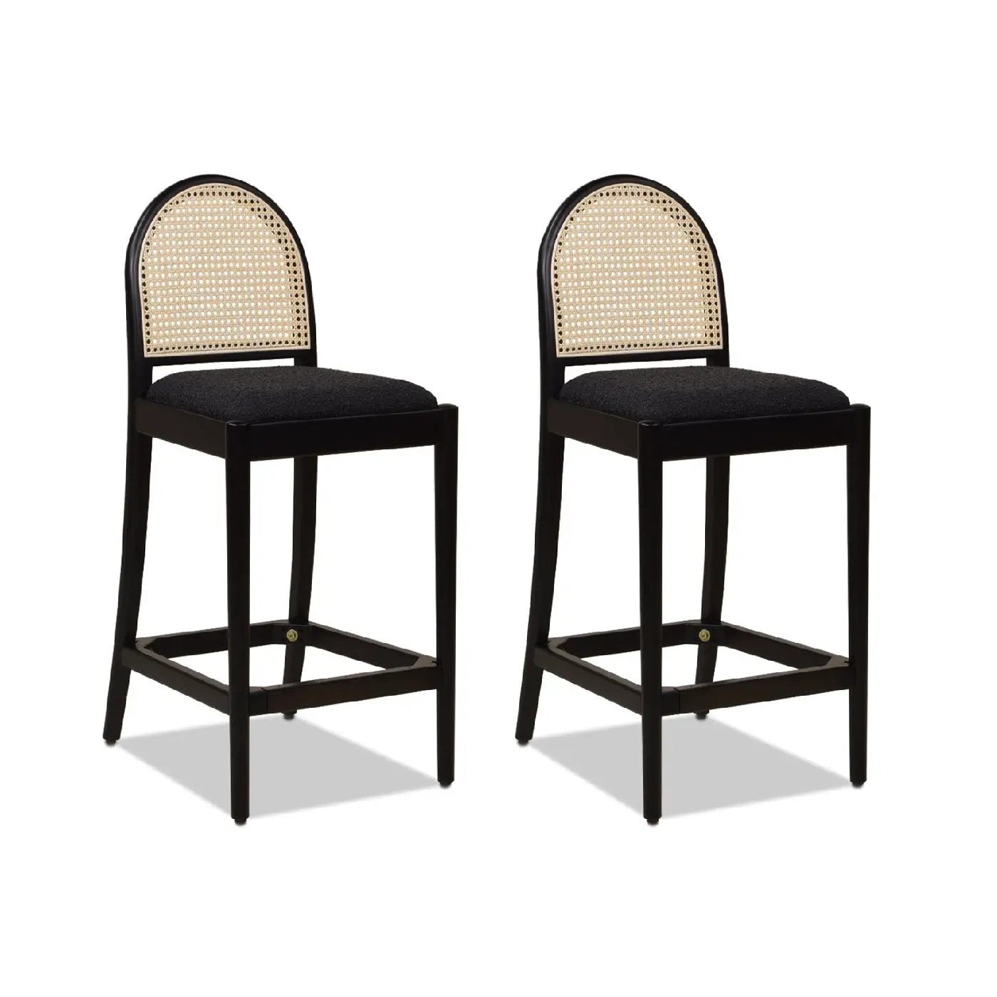 Panama - Curved Back Cane Counter Stool (Set of 2) by HouseOfZazla