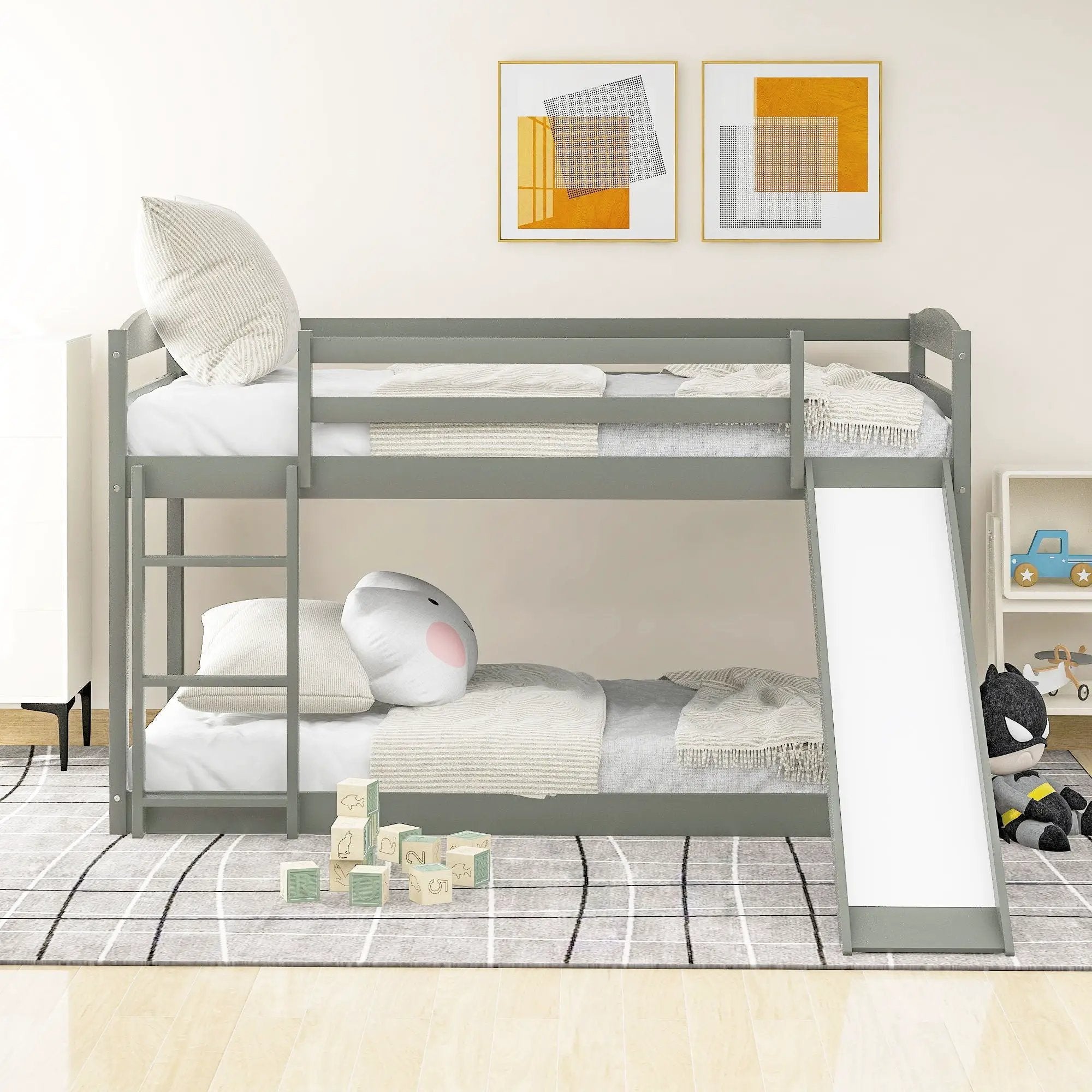 Durable Bunk Bed With Convertible Slide And Ladder by Unique Piece Furniture
