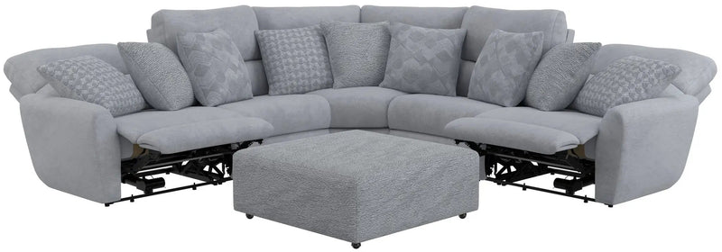 Majesty - Deep Seating Power Reclining Sectional And Ottoman by Unique Piece Furniture