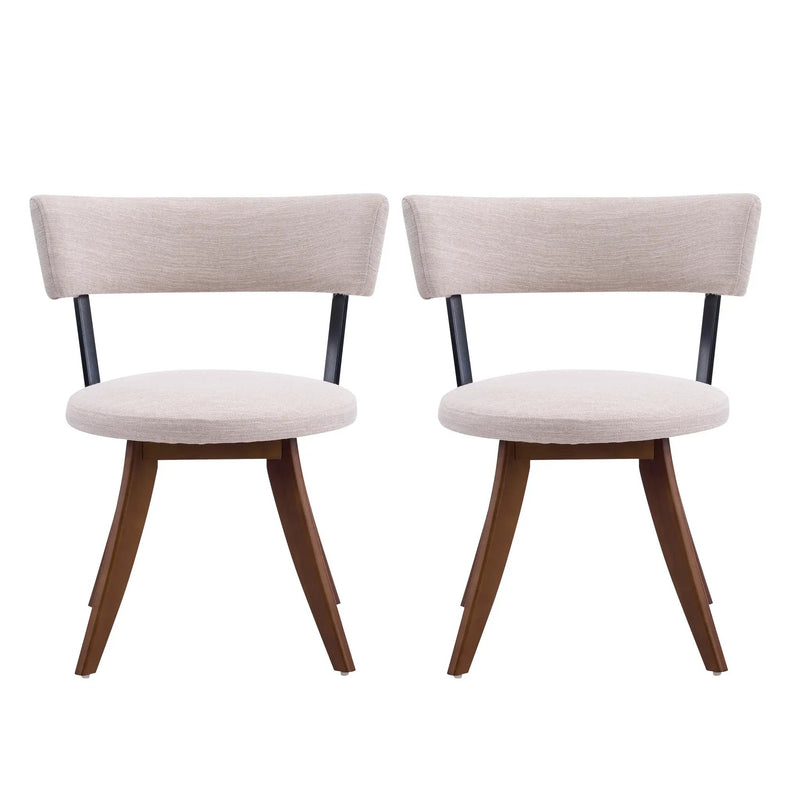 Modern Upholstered Dining Chairs with Curved Back by HouseOfZazla