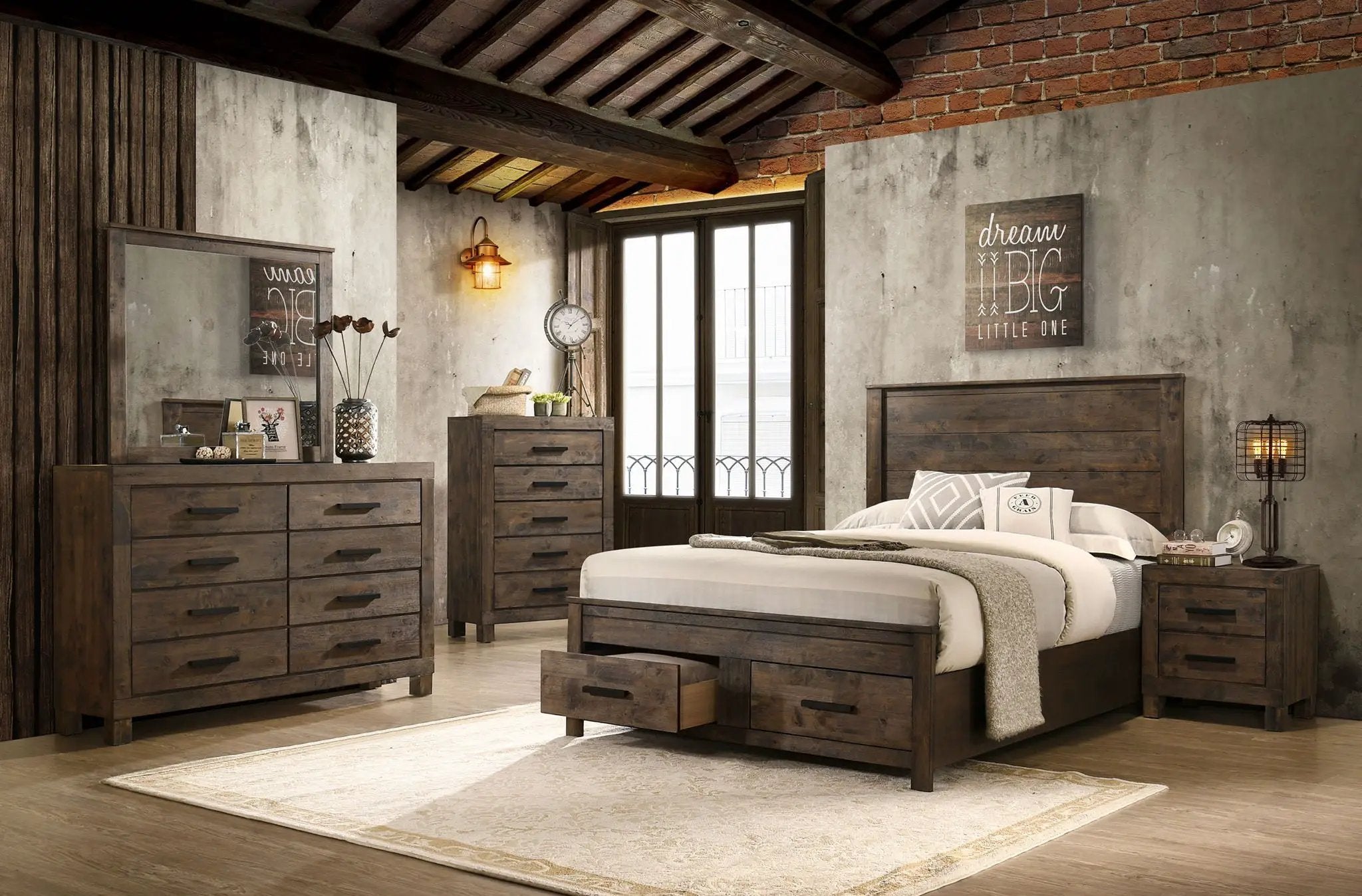 Woodmont 5-piece California King Bedroom Set Golden Brown by Unique Piece Furniture