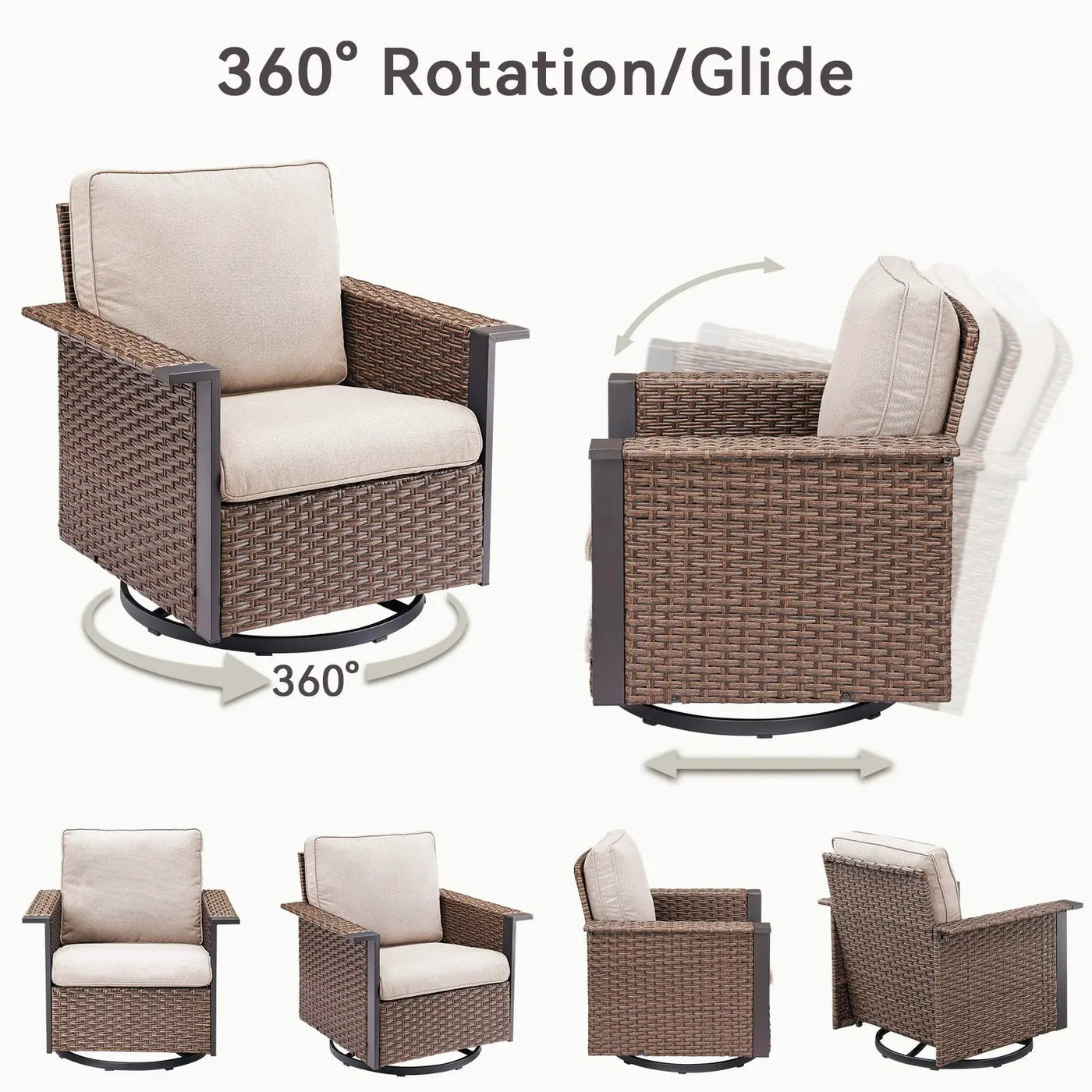 Outdoor Swivel Rocking Chairs by HouseOfZazla