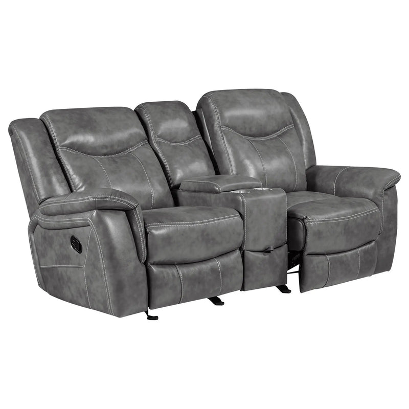 Carmen - Cool Motion Loveseat With Storage, With Reclining Function And Built In Storage - Gray by HouseOfZazla