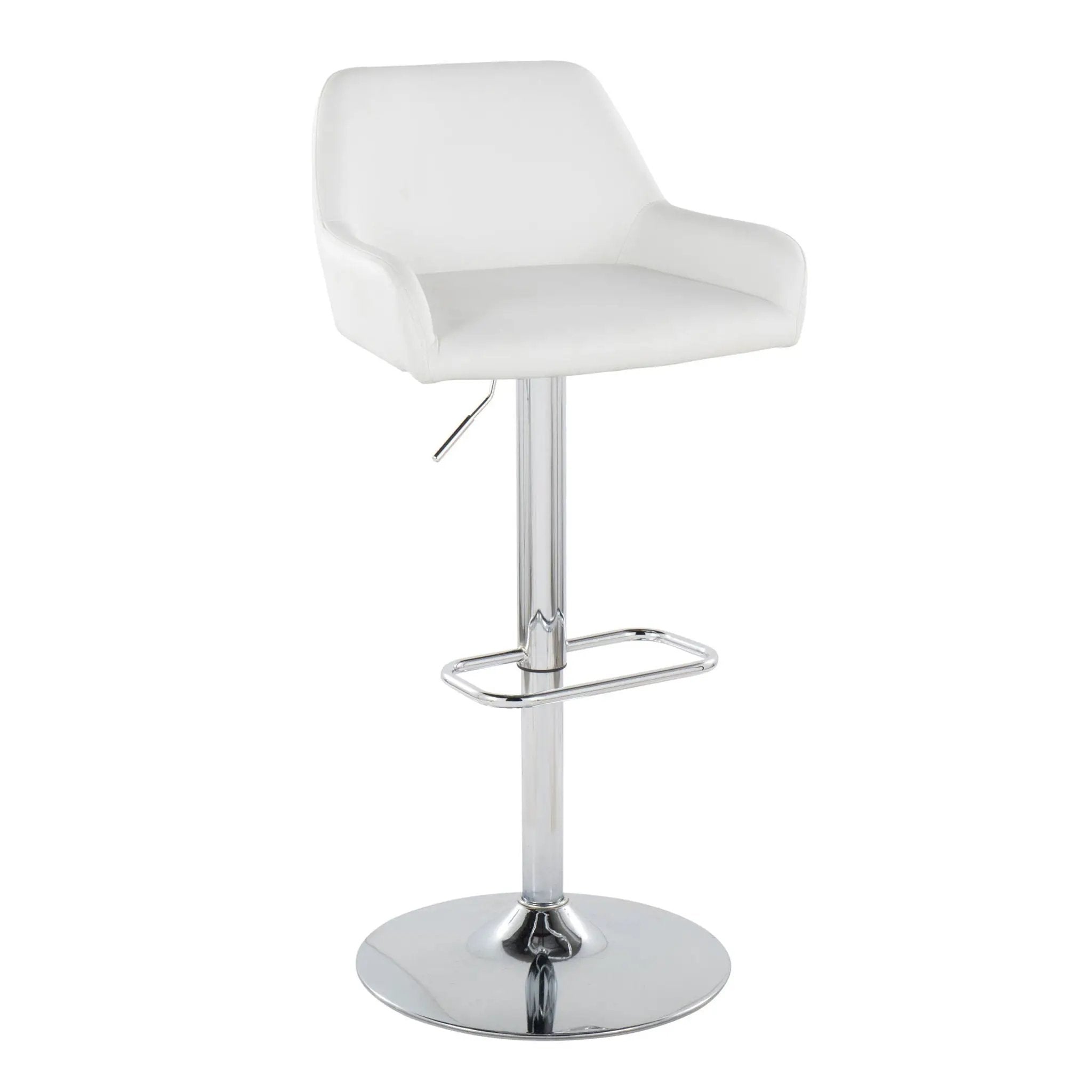 Daniella - Contemporary Adjustable Barstool With Swivel With Rounded Rectangle Footrest (Set of 2) by Unique Piece Furniture