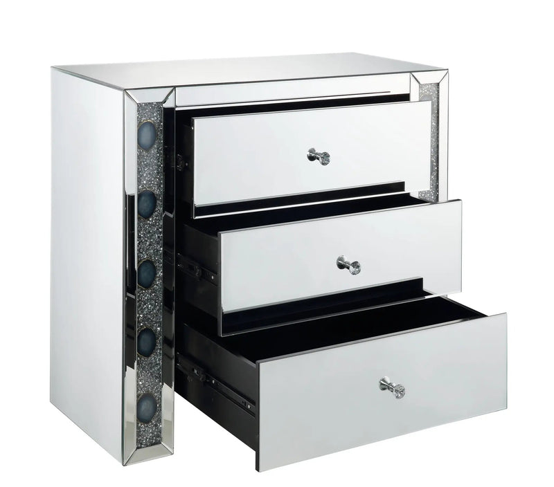 Sonia Mirrored & Faux Agate Console Cabinet (Assembled) by HouseOfZazla