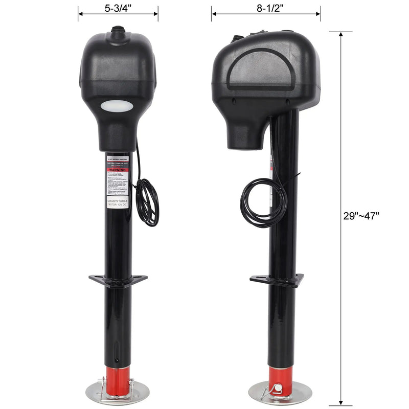 Electric Power Tongue Jack 3500Lbs Capacity with Waterproof Cover by HouseOfZazla