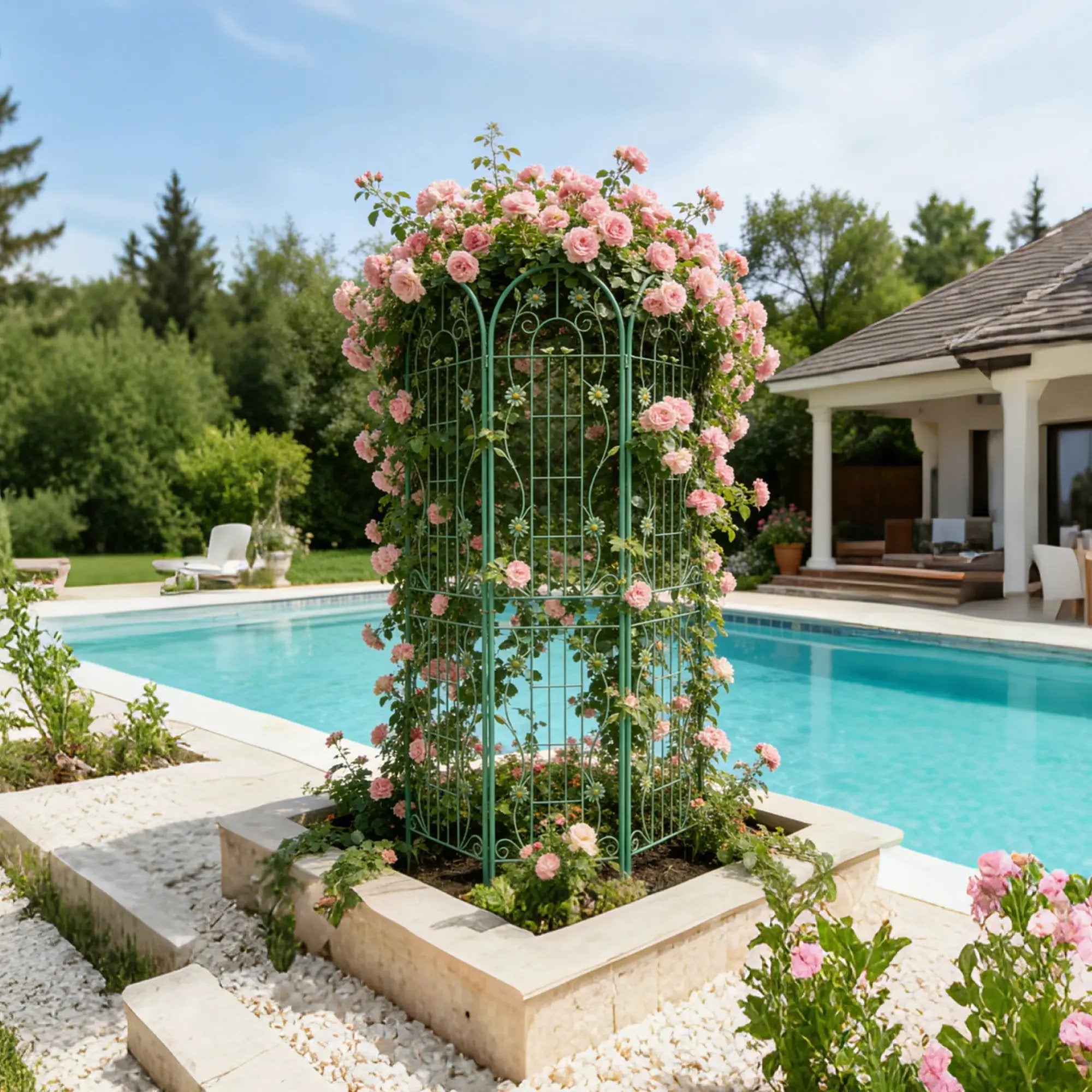 Metal Garden Trellis Rustproof Trellis For Climbing Plant Outdoor Flower Support by HouseOfZazla