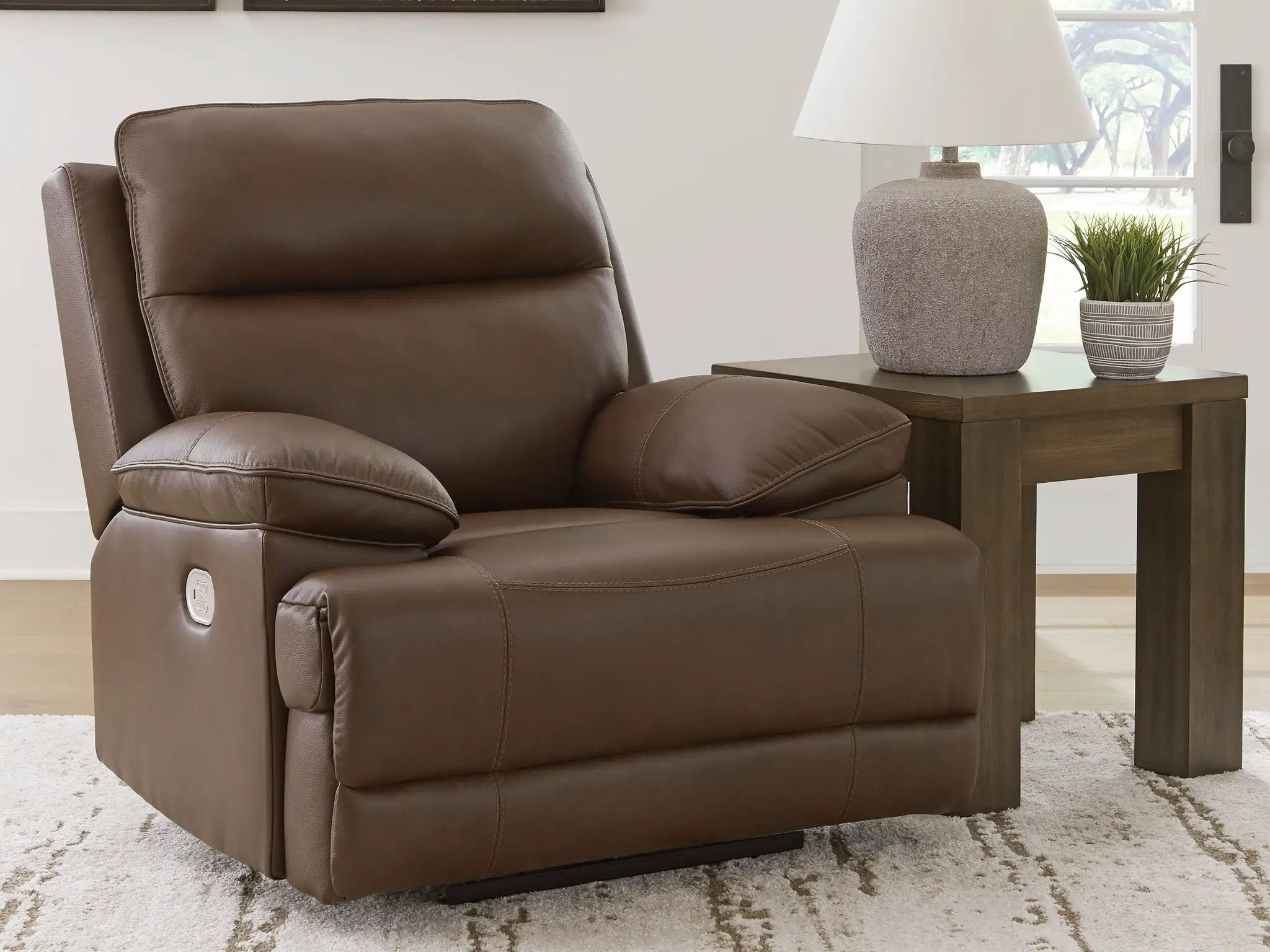 Vonryan - Power Recliner / Adj Headrest - Tobacco by Unique Piece Furniture