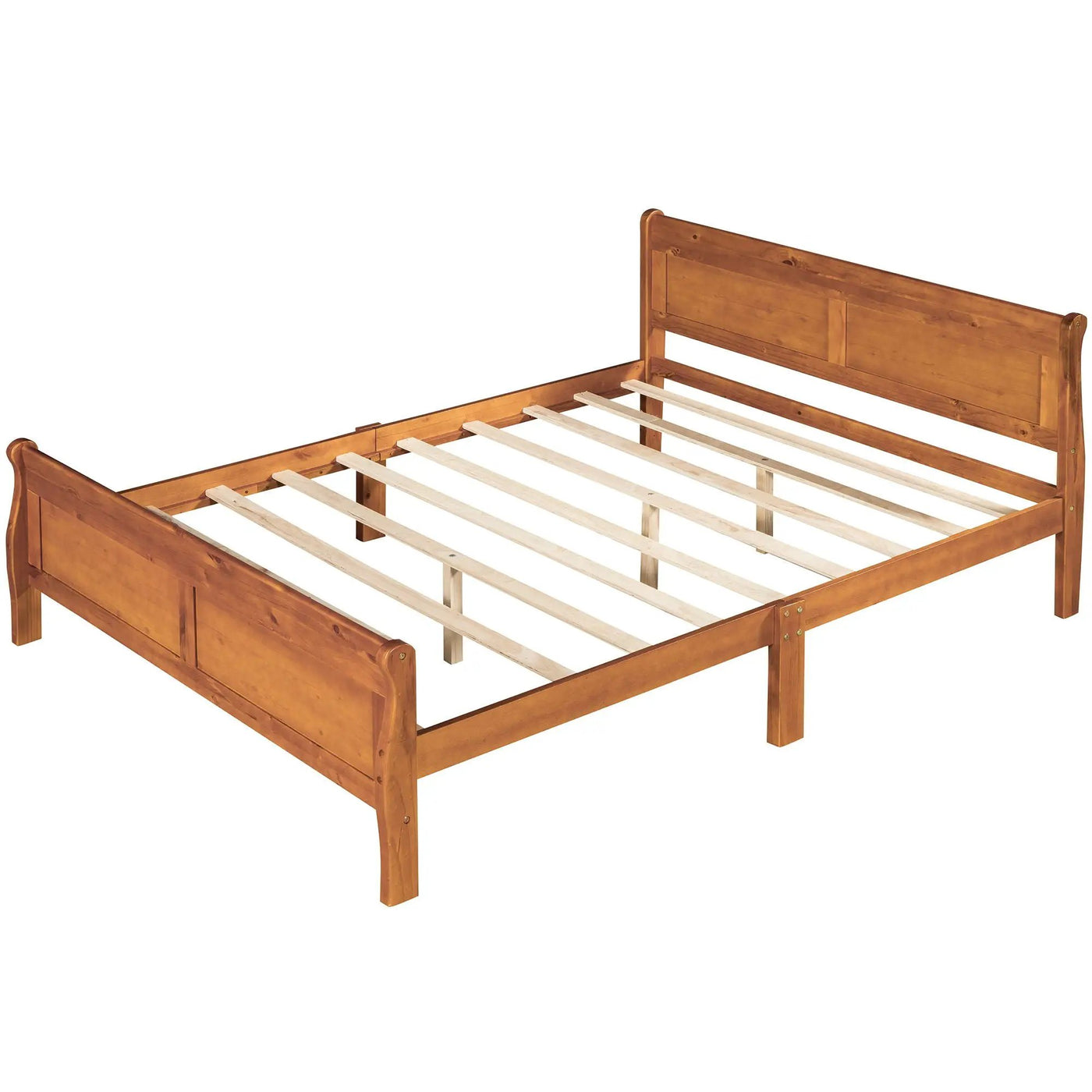 Platform Bed Frame Mattress Foundation Sleigh Bed With Headboard / Footboard / Wood Slat Suppor by Unique Piece Furniture