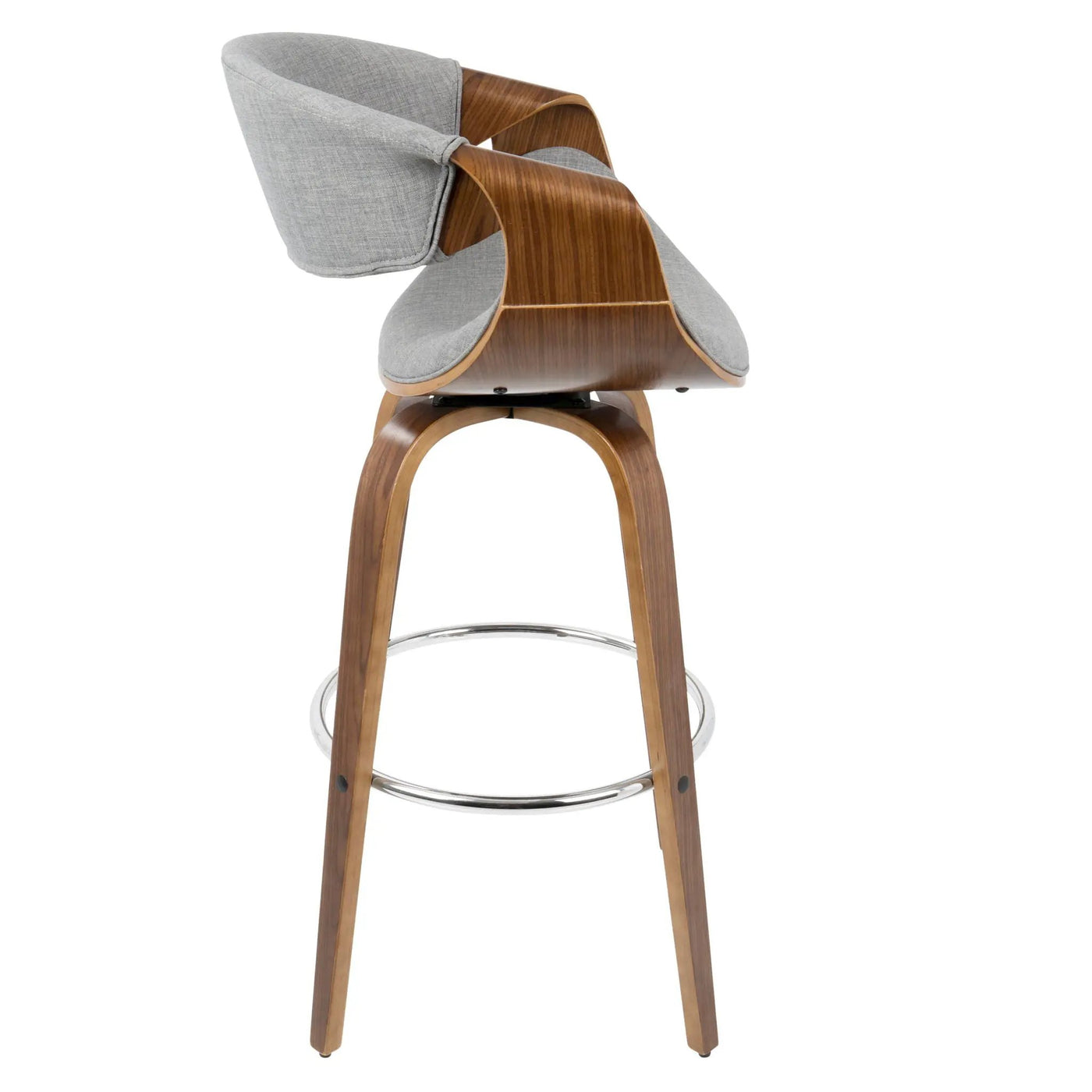 Curvini Mid - Century Modern Fixed Height Barstool With Swivel (Set of 2) by HouseOfZazla