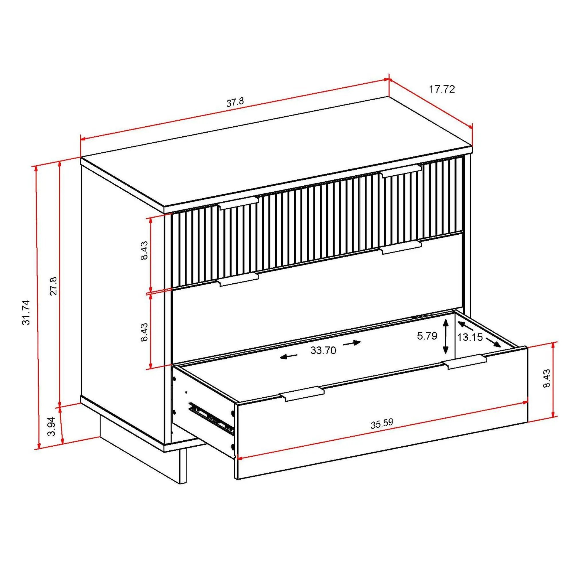 Granville - Dresser With 3 Drawers by HouseOfZazla