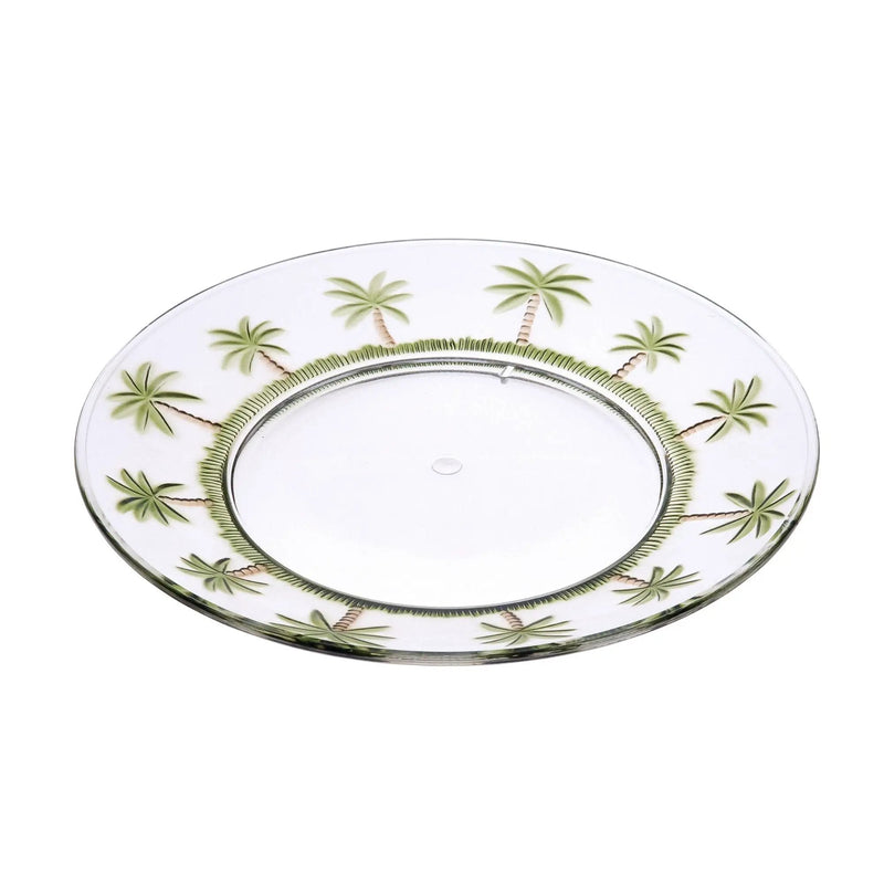 Palm Tree Design 9" Acrylic Dinner Plates (Set of 4) by HouseOfZazla