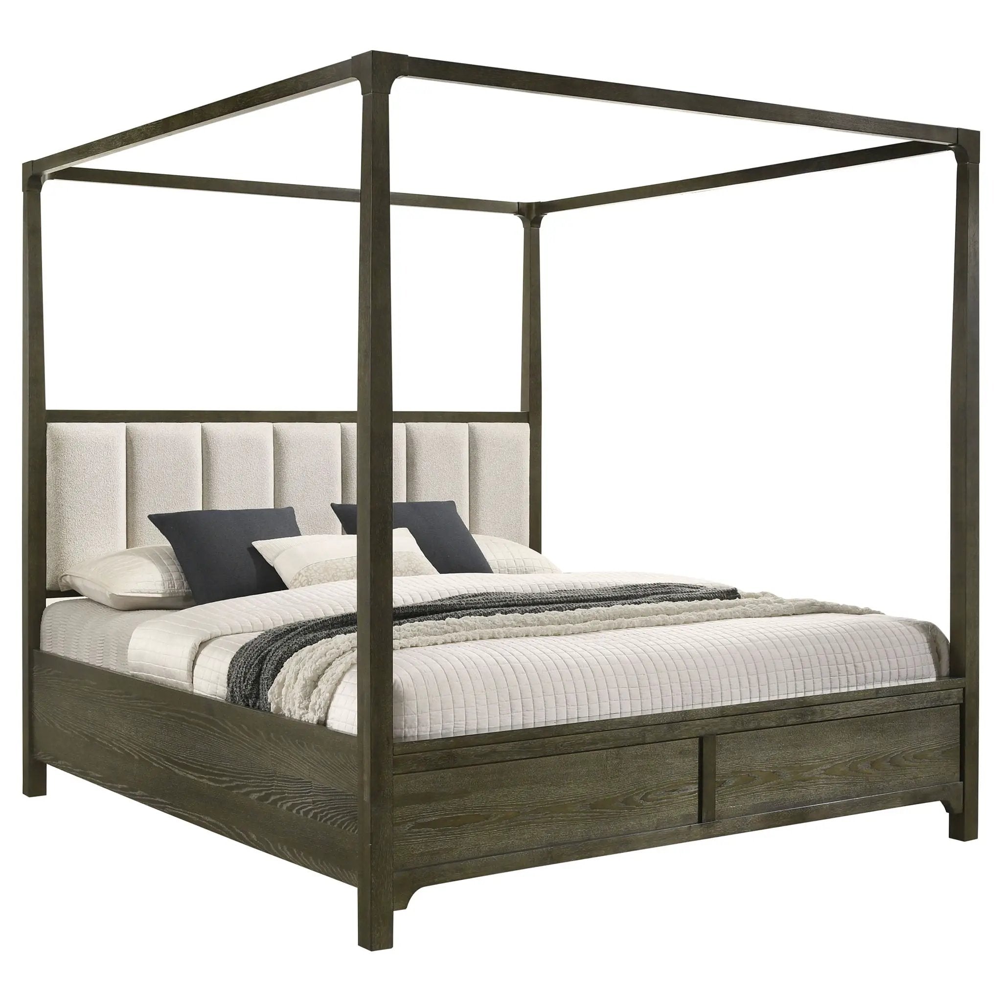 Gran Park Queen Canopy Bed Dark Cocoa by Unique Piece Furniture