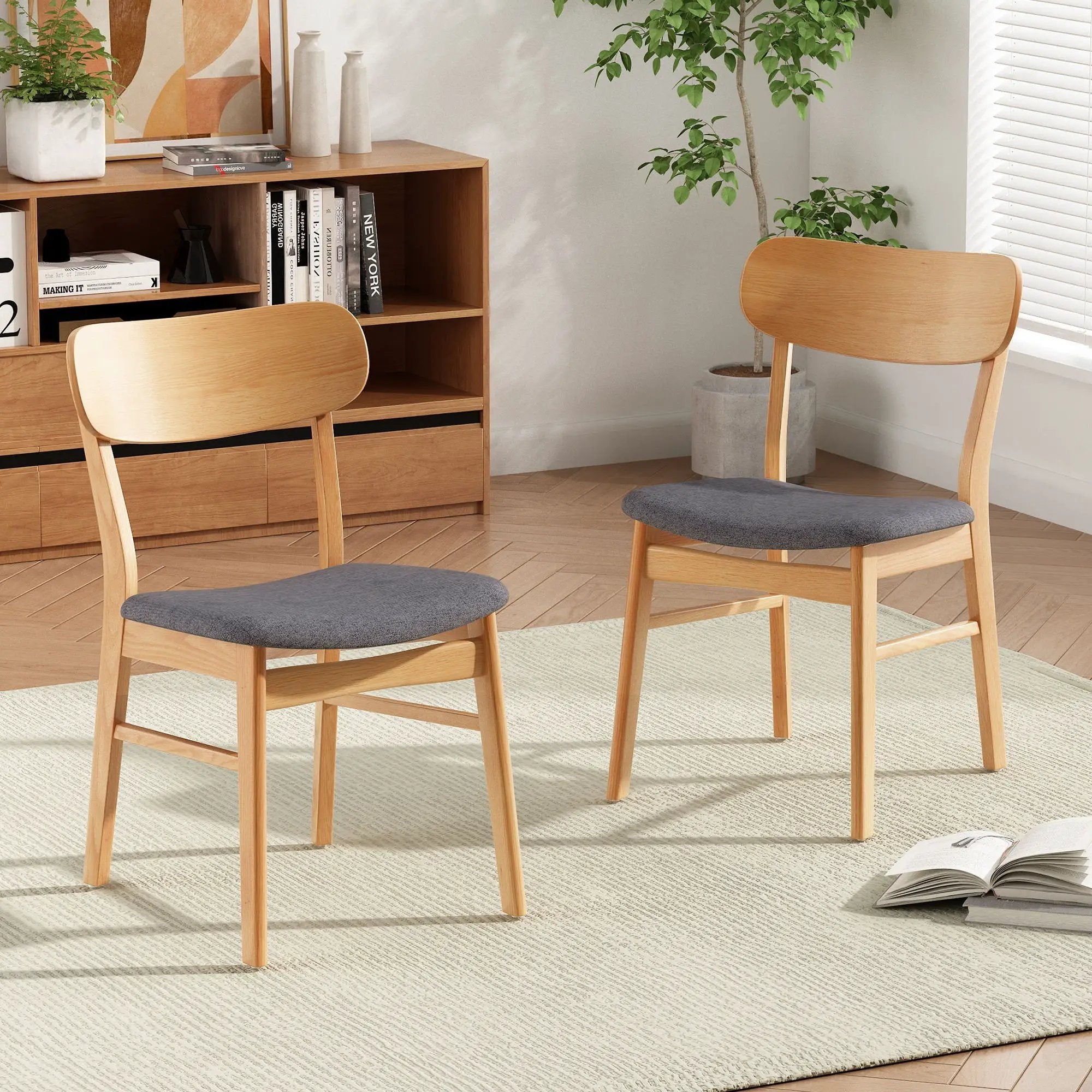 Brilliantine - Dining Chair With Cushion And Wood Frame (Set of 2) by HouseOfZazla
