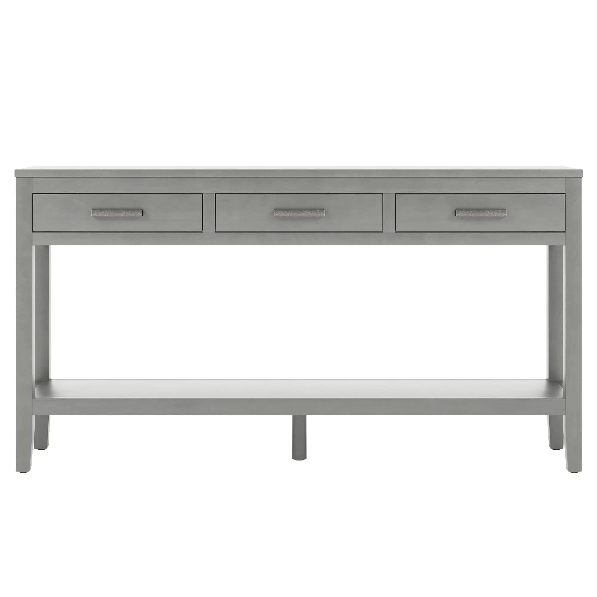 U_STYLE 59.1'' Farmhouse Entryway Table with 3 Drawers by HouseOfZazla