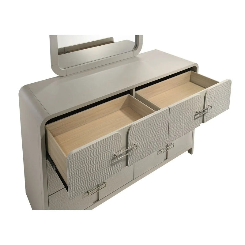 Aria - 6 Drawer Dresser - Beige by HouseOfZazla