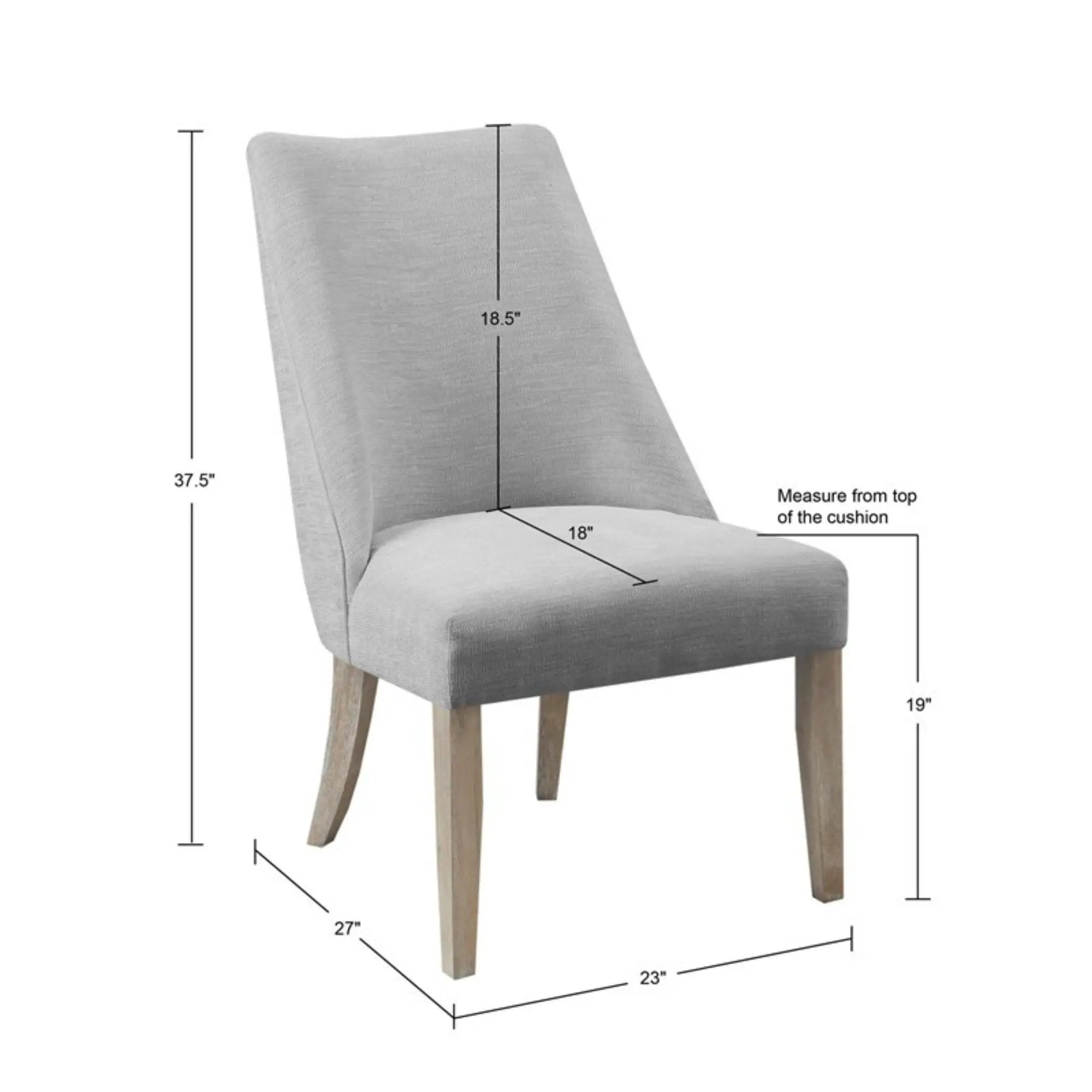 Winfield - Upholstered Dining Chair (Set of 2) - Light Gray by HouseOfZazla