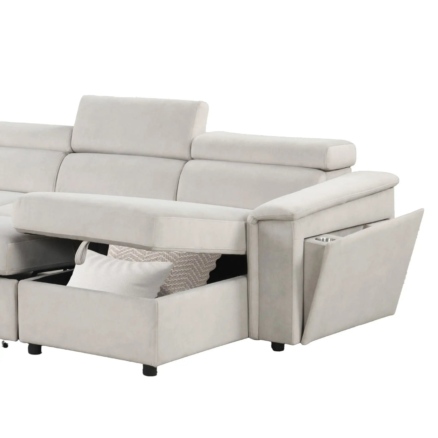 Harvey - Power Recliner Sleeper Sectional by HouseOfZazla
