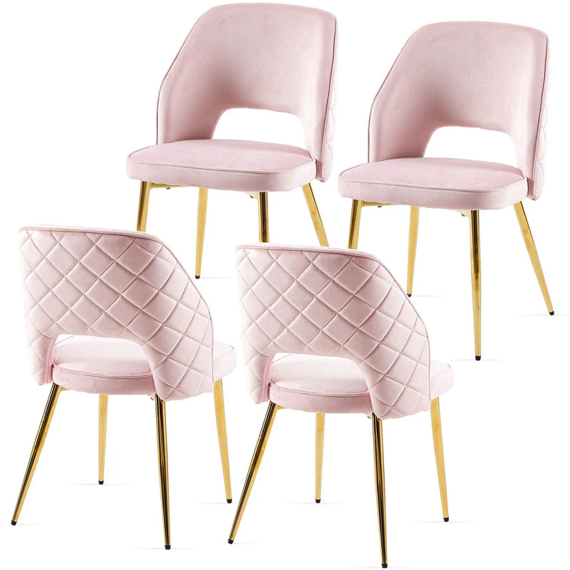 Dining Chairs With Metal Legs And Hollow Back Upholstered Dining Chairs by Unique Piece Furniture
