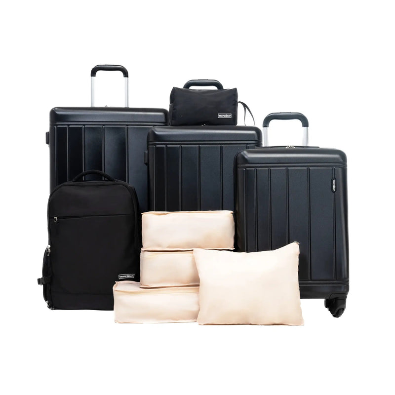 GigaTech 9-Piece Black Luggage Set With TSA Lock by HouseOfZazla