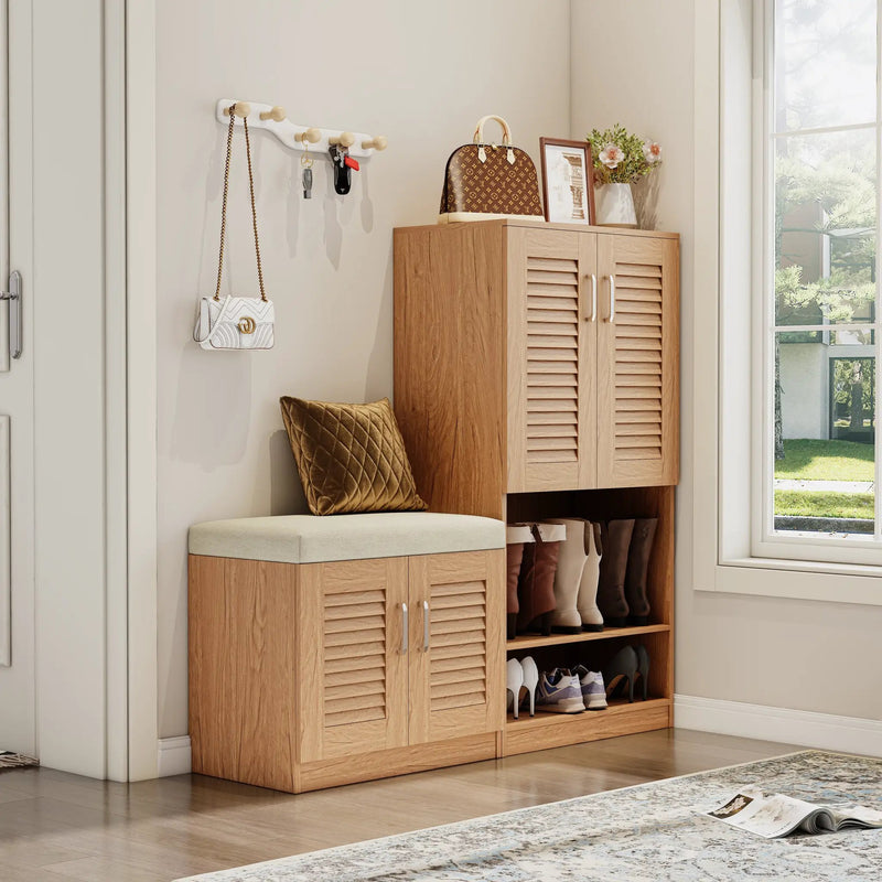 Multi Functional Shoe Storage Cabinet with Bench by HouseOfZazla