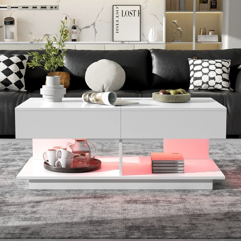 Multifunctional Adjustable Coffee Table With Hidden Storage Space For Living Room by Unique Piece Furniture