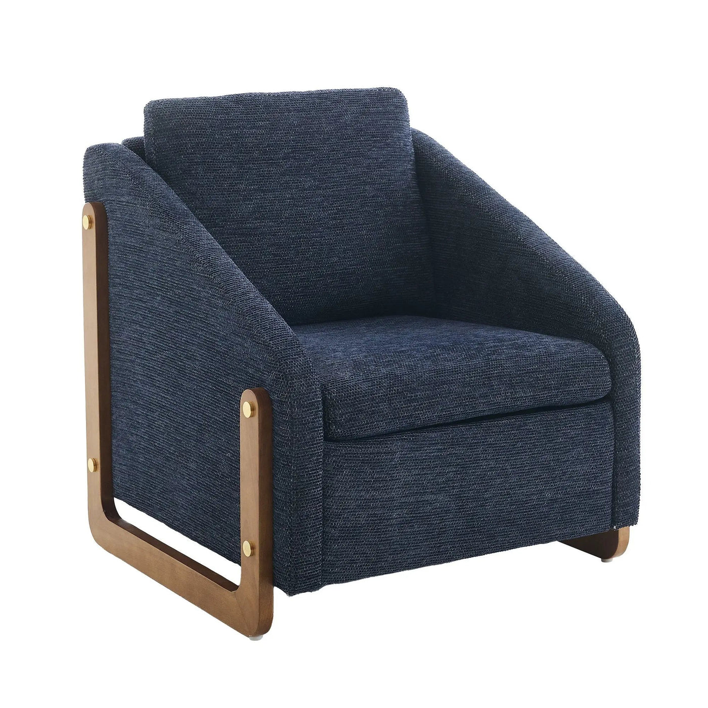 Modern Upholstered Armchair With Wooden Side Frame by Unique Piece Furniture