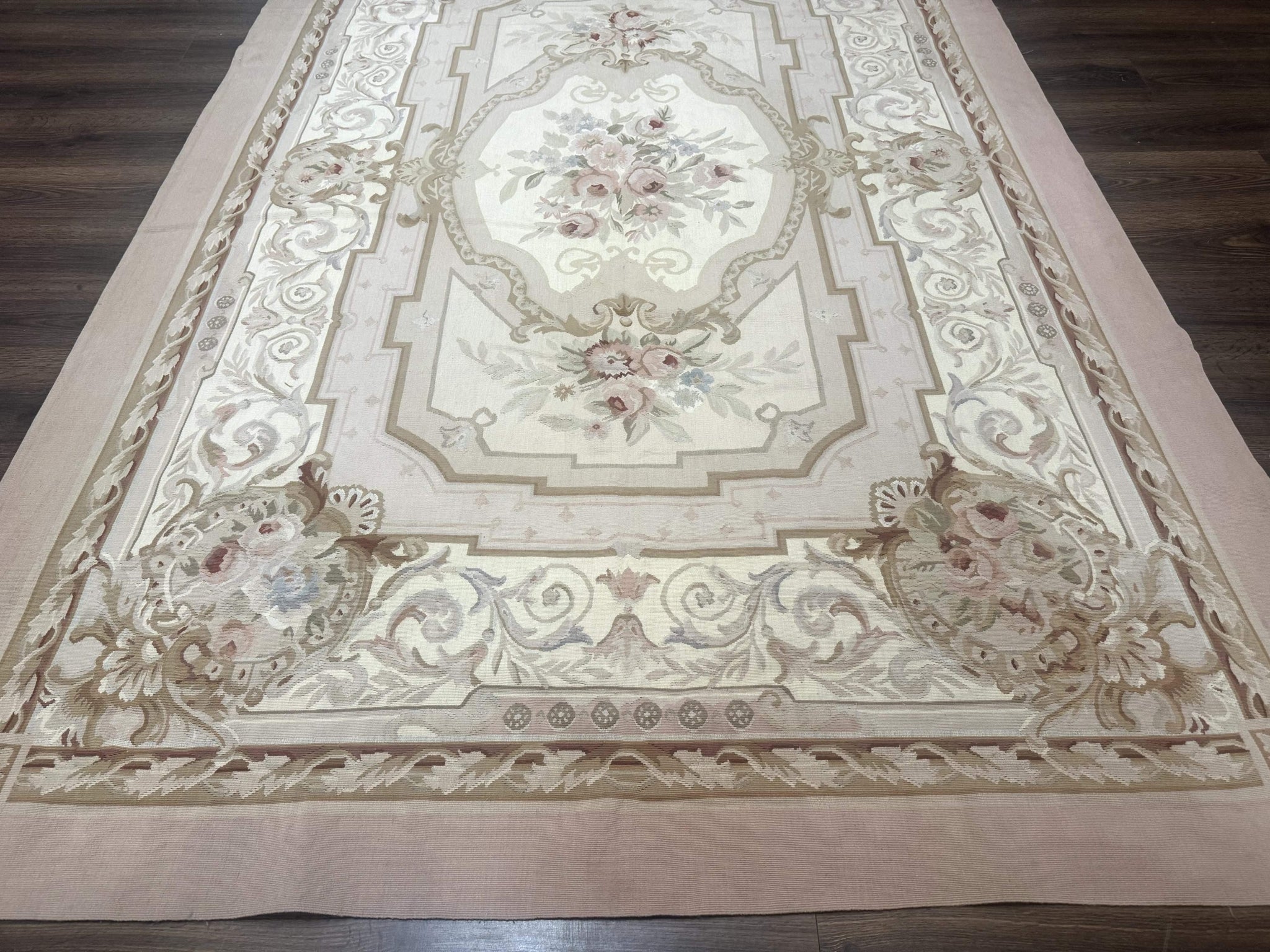 Aubusson Rug 6x9, Elegant, Flatweave, French European Design by Jewel Rugs