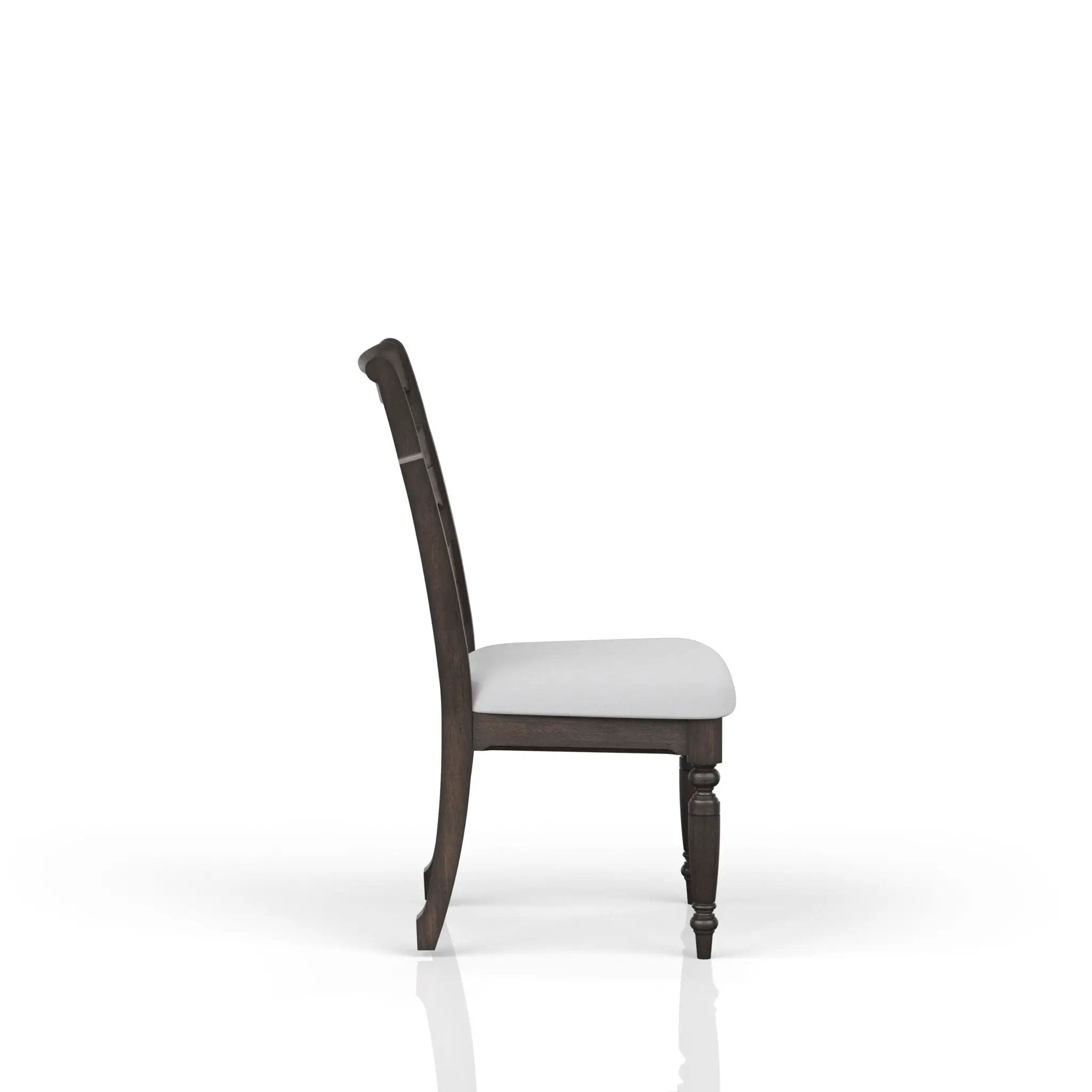 Upholstered Seat Ladderback Side Chair (Set of 2) - Coffee by Unique Piece Furniture