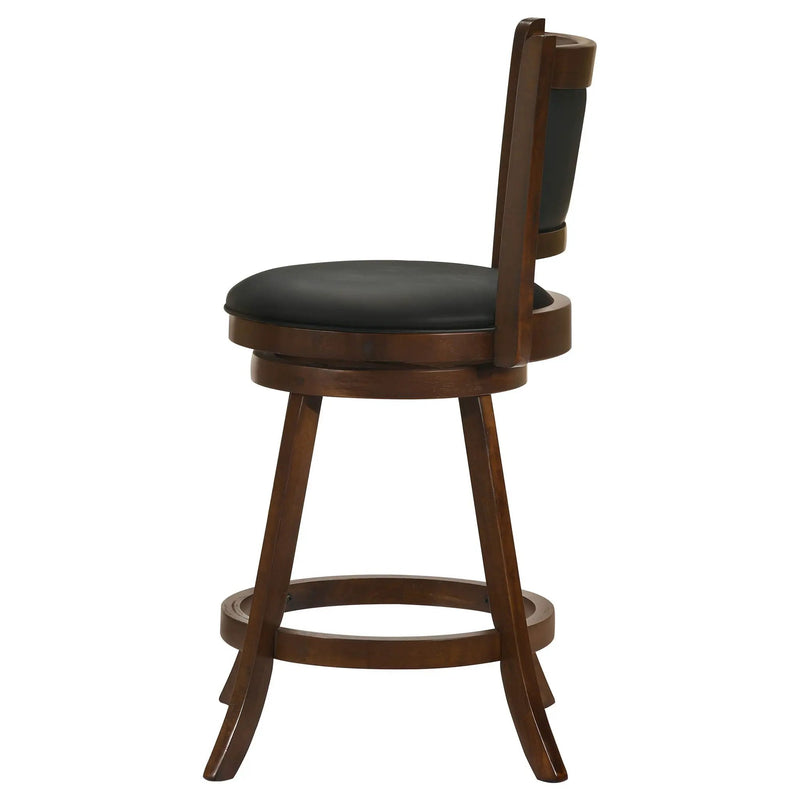 Broxton Upholstered Swivel Counter Chair Chestnut (Set of 2) by Unique Piece Furniture