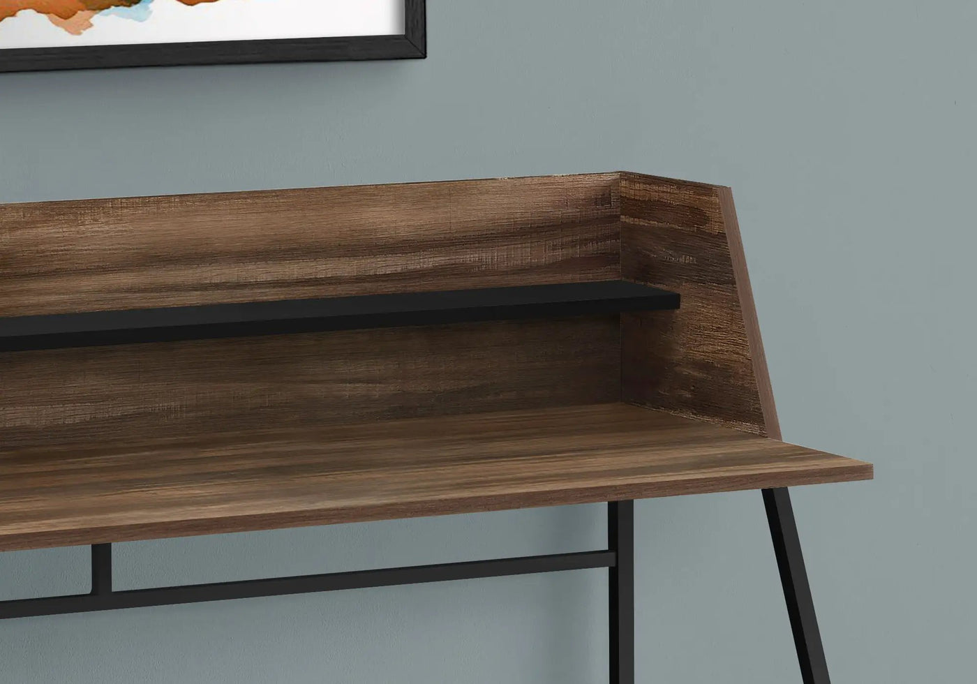 Computer Desk For Home Office, Laptop, Storage Shelves, Marble Look Contemporary & Modern by Unique Piece Furniture