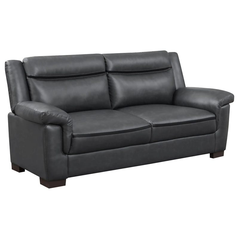 Arabella Upholstered Padded Arm Sofa Grey by Unique Piece Furniture