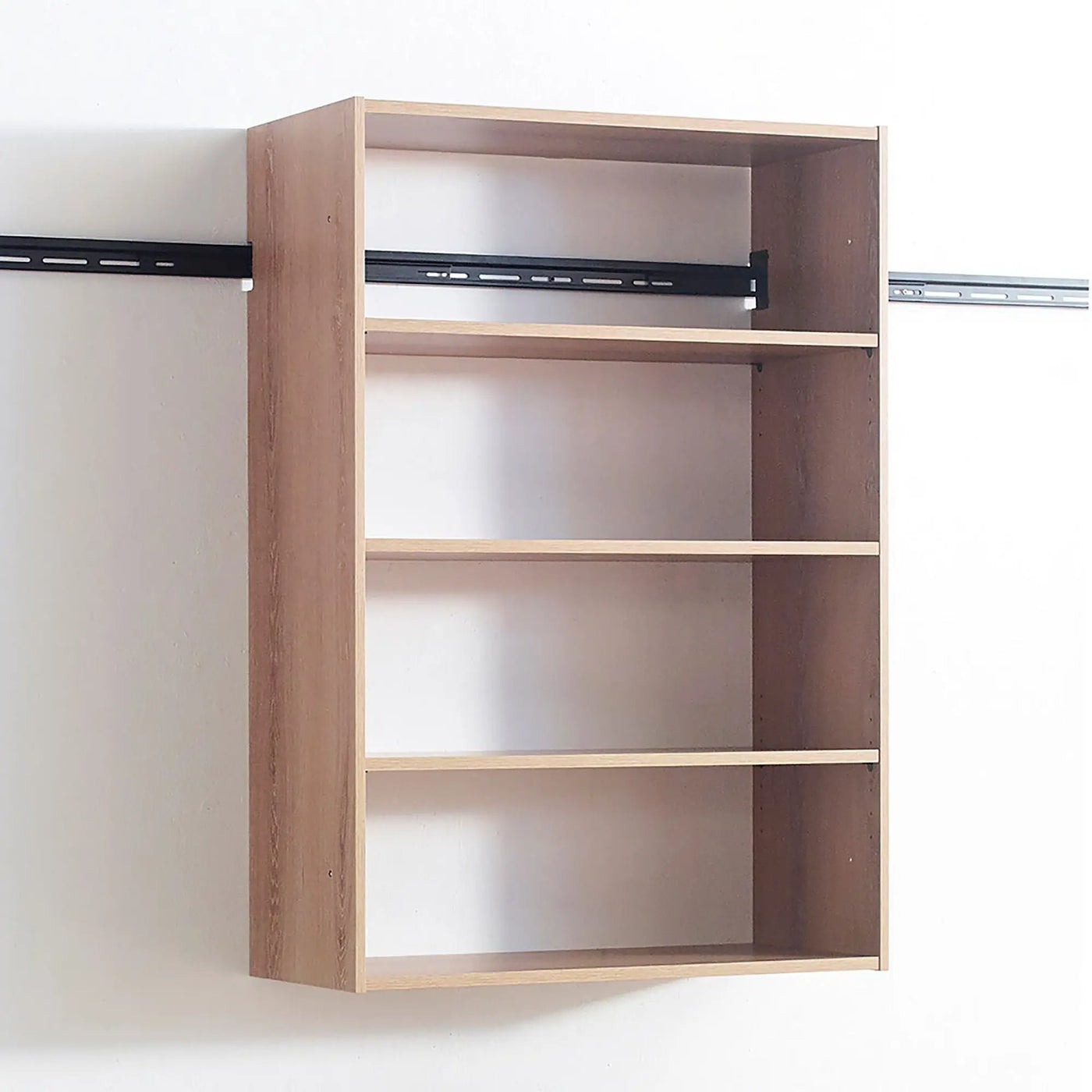 Devi - Wall Mounted Wood Closet System With Modular Design And Ample Storage by HouseOfZazla