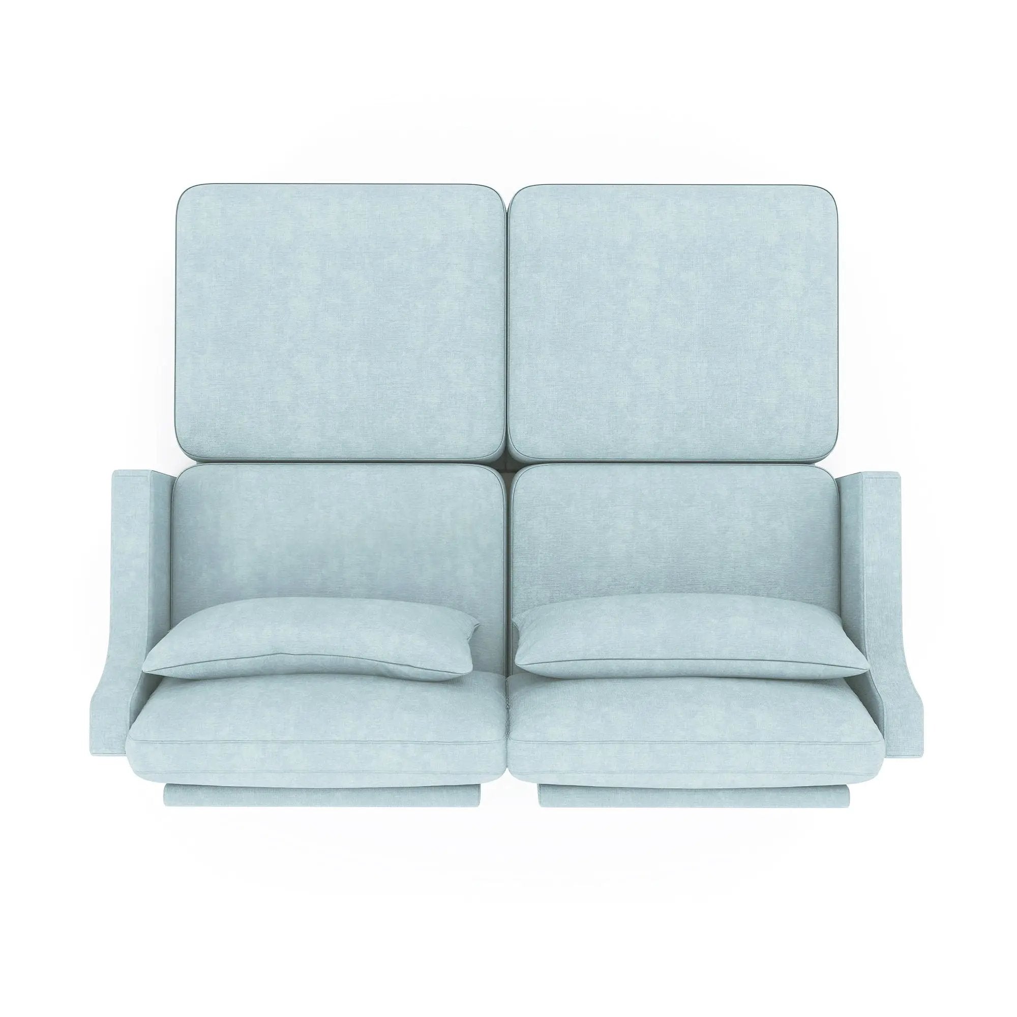 Stylish Sofa With Ottoman And Lumbar Pillows, Ergonomic Design by HouseOfZazla