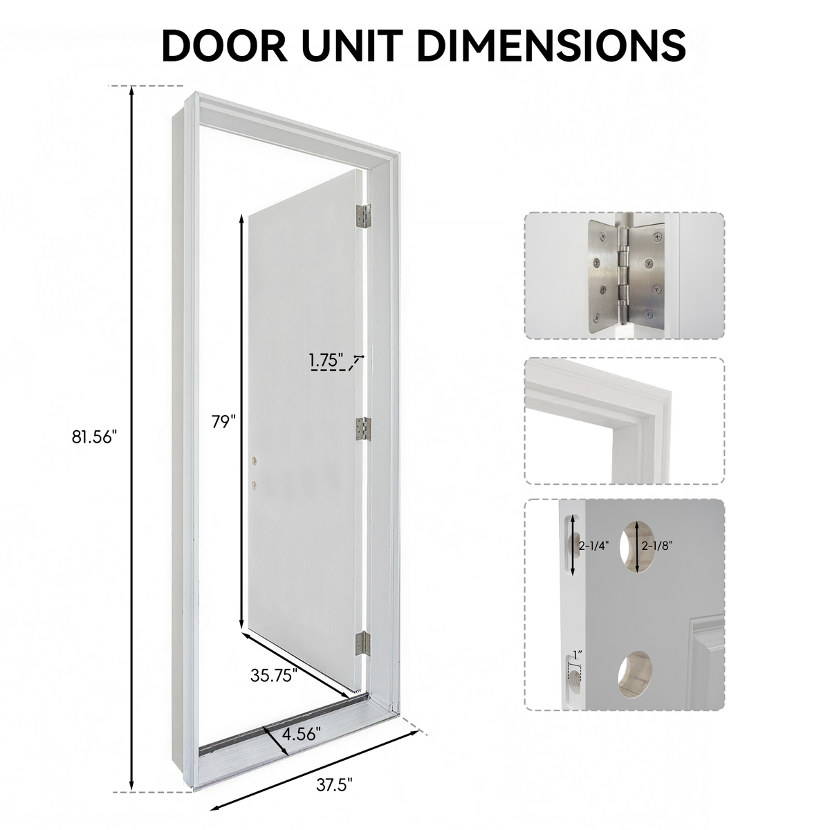 36"x80" Fiberglass Front Door by HouseOfZazla