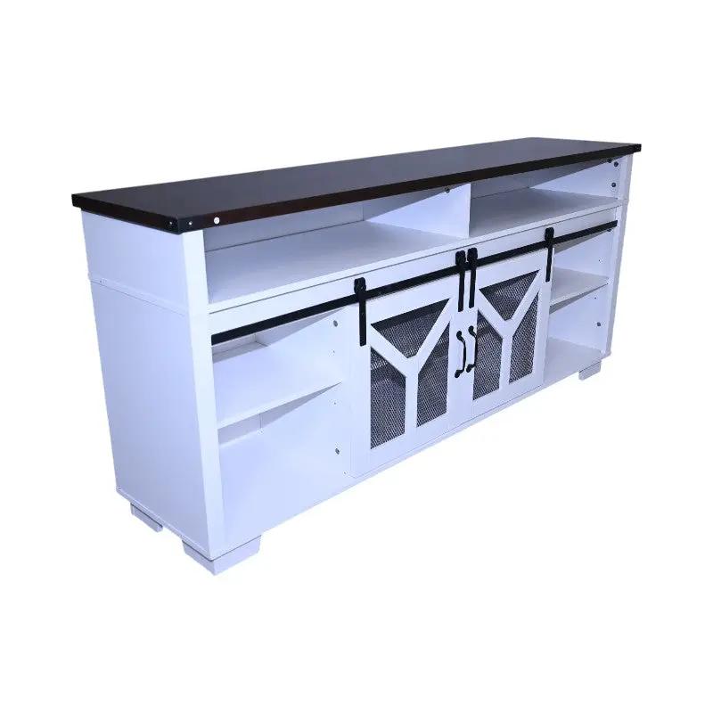 Stylish 65.3" TV Stand with LED Light Strips by HouseOfZazla