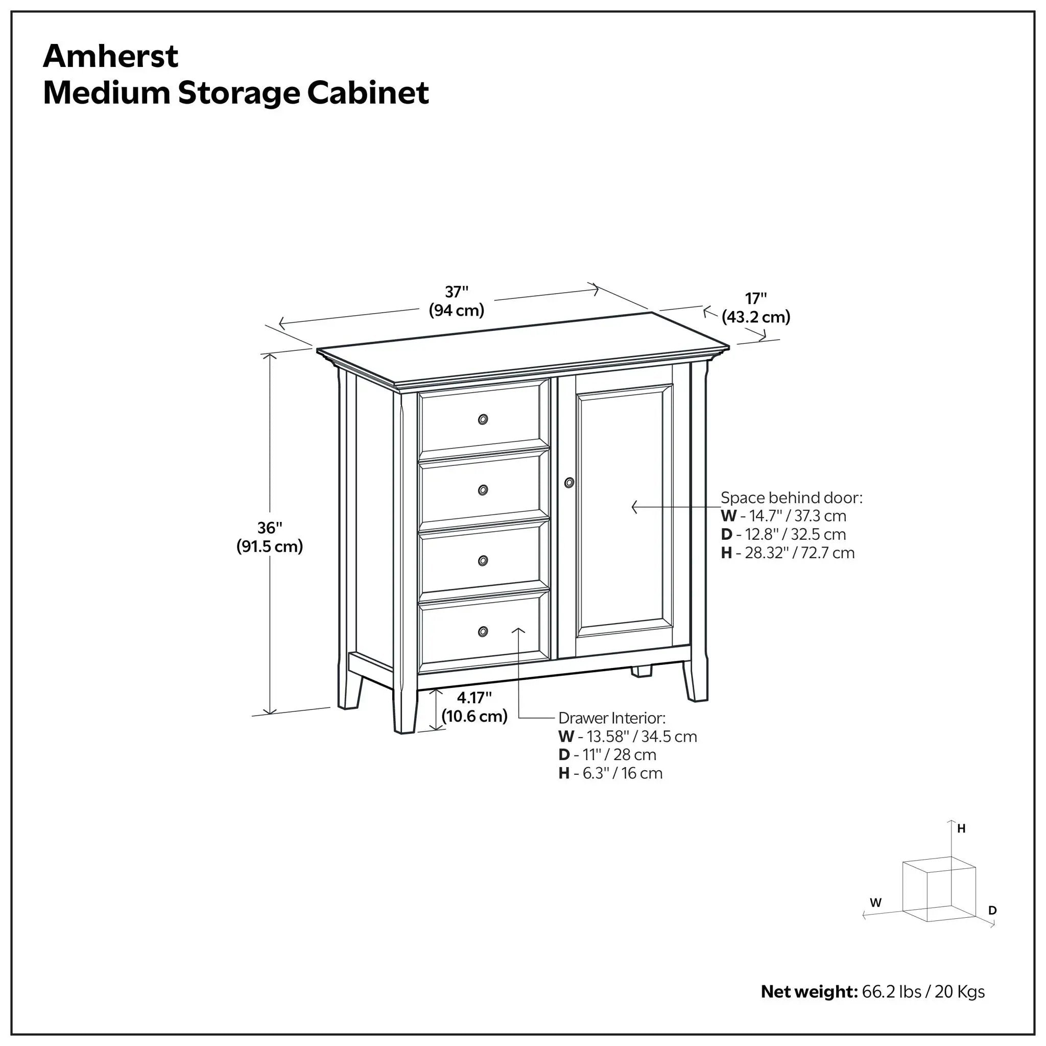 Amherst - Handcrafted Medium Storage Cabinet by Unique Piece Furniture